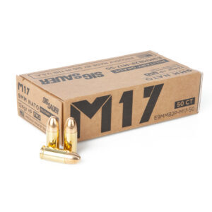 Sig Sauer M17 Elite Ball Performance Pistol Ammo 9mm +P 124 gr. FMJ 50 rd.