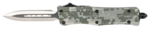 CobraTec Knives SADCCTK1SDAGNS CTK-1 Small 2.75" OTF Dagger Plain D2 Steel Blade/Winter Digi Camo Aluminum Handle Features Glass Breaker Includes Pocket Clip