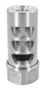 American Precision Arms G2M1230S Gen 2 Micro Bastard Self Timing Brake Stainless Steel with 1/2"-28 tpi Threads, 1.86" OAL & .750" Diameter for 30 Cal AR-Platform & Hunting Rifles