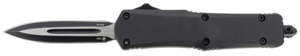 Templar Knife SBR131 Gen II Small 2.69" OTF Dagger Plain Black Oxide Stonewashed 440C SS Blade, 4.31" Black Aluminum/Rubber Handle, Glass Breaker