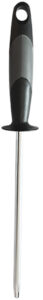 AccuSharp 034C Sharpening Steel 9" Diamond Steel Black Overmolded Rubber Handle Steel