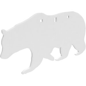 Birchwood Casey AR500 Silhouette Target, 3-Hole Bear, 22 in.