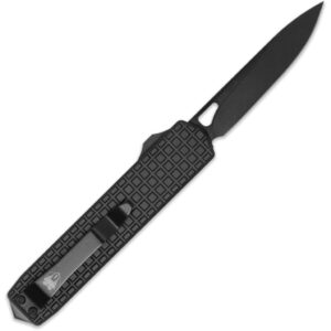 CobraTec Medium Black Mamba OTF Automatic Knife, 2.75-Inch Black D2 Drop Point