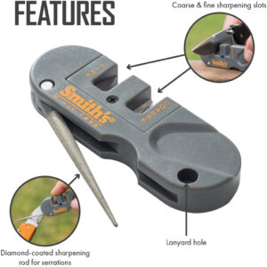 Smiths Pocket Pal Knife Sharpener Gray - additional view