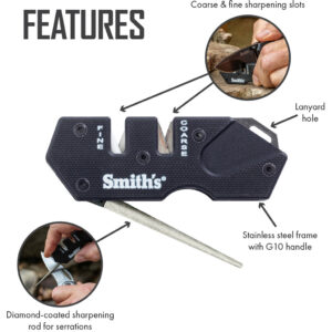 Smiths PP1-Mini Tactical 2-Stage Sharpener Black
