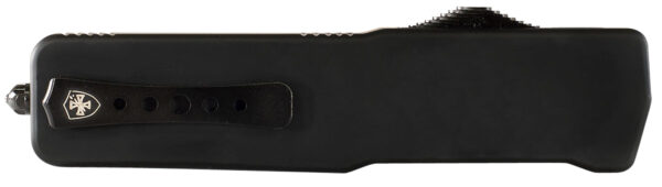 Templar Knife SABR321 Premium LW Small 3" OTF Drop Point Plain Black Oxide Stonewashed D2 Steel Blade, 4.50" Black Aluminum Handle