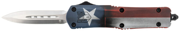 CobraTec FS-3 Texas Flag Medium OTF Knife 3-inch Dagger