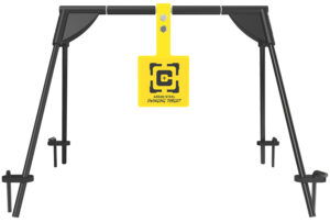 Caldwell 1187590 Swinging Rifle Black/Yellow AR500 Steel Hanging Standing Includes Ground Stakes