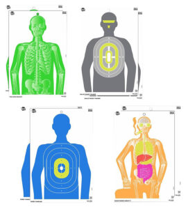 EZ-Aim 15645 Imposing Figure Silhouette Paper Works w/Handgun/Shotgun/Airsoft Gun/BB Guns/Pellet Gun 12 x 18 Multi-Color 8 Pack
