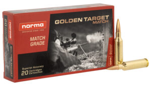 Norma Ammunition 20160392 Dedicated Precision Golden Target Match 6mmCreedmoor 107gr Hollow Point Boat Tail 20 Per Box/10 Case