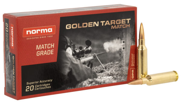Norma Ammunition 20160392 Dedicated Precision Golden Target Match 6mmCreedmoor 107gr Hollow Point Boat Tail 20 Per Box/10 Case