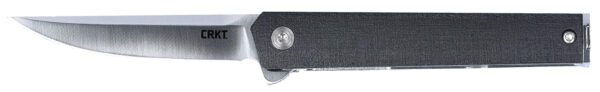 CRKT 7095KX CEO Compact 2.61" Folding Plain Satin 4116 SS Blade/Black GRN Handle Includes Pocket Clip