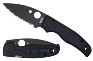 Spyderco Shaman Black DLC Black G-10 Serrated