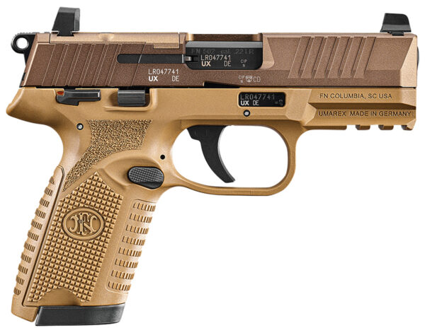 FN 502 Pistol, .22 LR, FDE, Red-Dot Ready, 10-Round