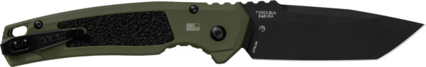 Kershaw Launch 16 Automatic Knife, 3.45-inch Cerakote Tanto, Olive