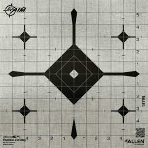 EZ-Aim 15795 Grid Bullseye Adhesive Thermal ID Bullseye Paper 12" x 12" Gray
