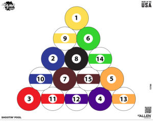EZ-Aim 15786 Shootin' Pool Hanging Paper 24" x19" Multi-Color 4 Pack