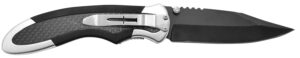 Camillus 19079 Chameleon 3.50" Folding Drop Point Plain Black Carbonitride Titanium AUS-8A SS Blade, Carbon Fiber/Aluminum Handle