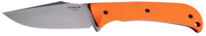 Hogue Extrak 3.3-Inch Clip Point Fixed Blade Knife, CPM MagnaCut, Orange G10