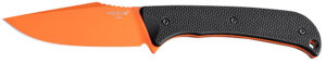 Hogue Extrak 3.3-Inch Clip Point Fixed Knife, Blaze Orange Cerakote, Black G10