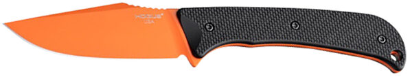 Hogue Extrak 3.3-Inch Clip Point Fixed Knife, Blaze Orange Cerakote, Black G10