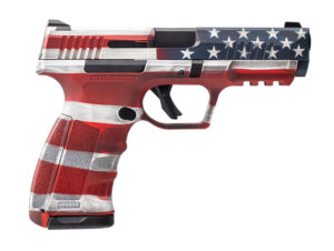 Dickinson LLC RA9US RA9 9mm Luger 17+1 4.25" Black Steel Barrel, American Flag Cerakote Serrated Aluminum Slide, American Flag Polymer Frame w/Accessory Rail