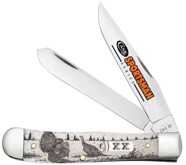 Case Trapper Sportsman Turkey Embellished Bone Folding Knife