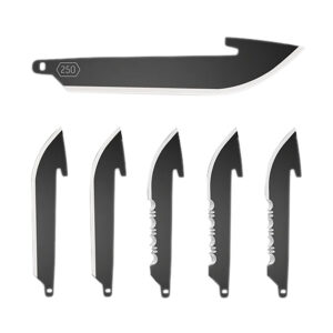 Outdoor Edge 2.5-Inch Drop Point Plain/Serrated Replacement Blades, 6-Pack