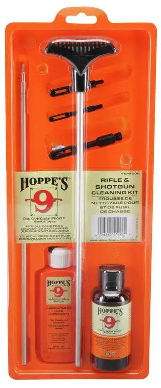 HOPPES CLAMSHELL CLEAN KIT RIFLE/SHOTGUN NO BRUSHES ( 10 PER CASE )