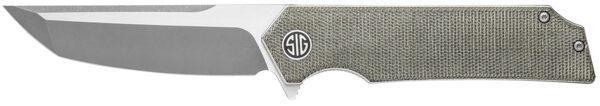 Sig Sauer Tsuru 3.3-Inch Tanto Folding Knife, Green Micarta