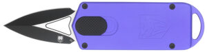 CobraTec Knives CTASPPUR ASP 1.94" OTF Dagger Plain D2 Steel Blade, 3.31" Purple Aluminum Handle