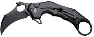 CIVIVI Incisor II Karambit Folding Knife, 2.02-Inch Nitro-V Blade, Black Aluminum Handle
