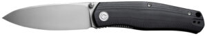 Civivi Knives C22007-1 Sokoke EDC 3.35" Folding Drop Point Plain Bead Blasted 14C28N Steel Blade, Black G10 Handle