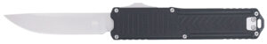 CobraTec Knives CTRNGBLKDNS Ranger 3.25" OTF Plain Stonewashed D2 Steel Blade, 4.75" Black Textured G10 Scales Handle