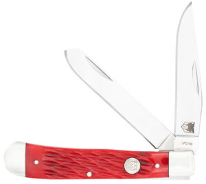 CobraTec Traditional Two-Blade Trapper, Red Bone Handle