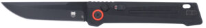 CobraTec Knives CTIFRBLK Inferno 3.50" OTF Tanto Plain Black TiCN D2 Steel Blade, 4.75" Black Textured Handle
