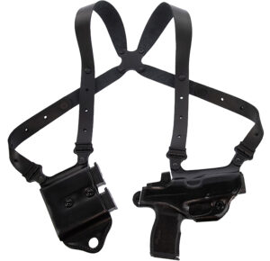 Galco Miami Classic II Shoulder Holster System for Sig Sauer P365 X-Macro, Black Steerhide, Right Hand
