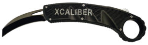 Xcaliber Knife Company Karambit 3" OTF Reverse Tanto Plain Black 440C SS Blade, 5.75" Aluminum Handle