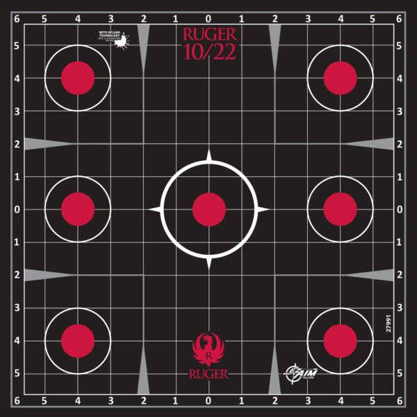 Allen 27991 Ruger 10/22 Adhesive Target Black/Red 5Pack