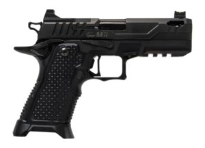 Oa Defense 2311 Pro Elite Compact Frame 9mm Luger 21+1 4.25" Ported Barrel, DLC Black Steel Optic Ready/Serrated Slide, Black Aluminum Frame w/Picatinny Rail, Black Aluminum Grip, Ambidextrous