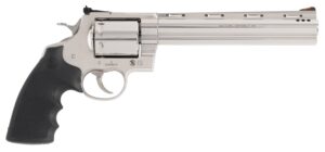 Colt Mfg KODIAKSP8RTS Kodiak 44 Mag 6 Shot 8" Stainless Ported Vent Rib Barrel, Stainless Unfluted Cylinder & Stainless Steel Frame, Black Rubber Grip, Exposed Hammer