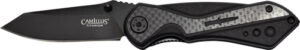 Camillus Machine Folding Knife, Carbon Fiber Handle