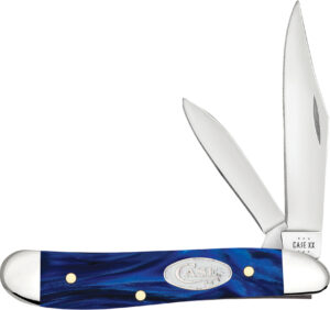 Case Peanut Blue Pearl Kirinite Folding Knife