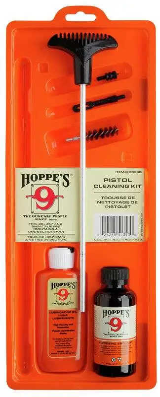 HOPPES CLAMSHELL CLEAN KIT 40/10MM PISTOL ( 10 PER CASE )