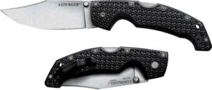 Cold Steel Large Voyager Clip Folder 4-Inch Plain Edge