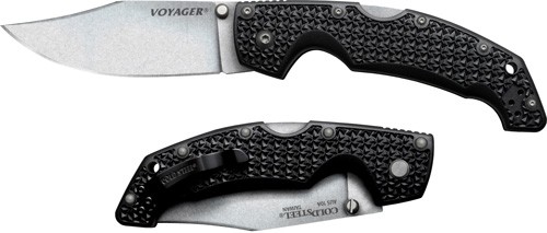 Cold Steel Large Voyager Clip Folder 4-Inch Plain Edge