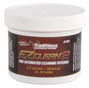 TRADITIONS MUZZLELOADING EZ CLEAN 2 PRE SATURATED CLEANING PATCHES 100/PK ( 6 PER CASE )