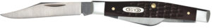 Case 00081 Stockman Small 2"/1.5"/1.49" Folding Clip/Sheepfoot/Pen Plain As-Ground Stainless Steel Blade/ Brown Jigged Synthetic Handle
