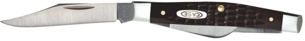 Case 00081 Stockman Small 2"/1.5"/1.49" Folding Clip/Sheepfoot/Pen Plain As-Ground Stainless Steel Blade/ Brown Jigged Synthetic Handle