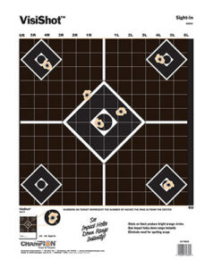 Champion Targets 45804 VisiShot 5-Diamond Paper Hanging Pistol/Rifle 13" x 18" Black/White 10 Pack